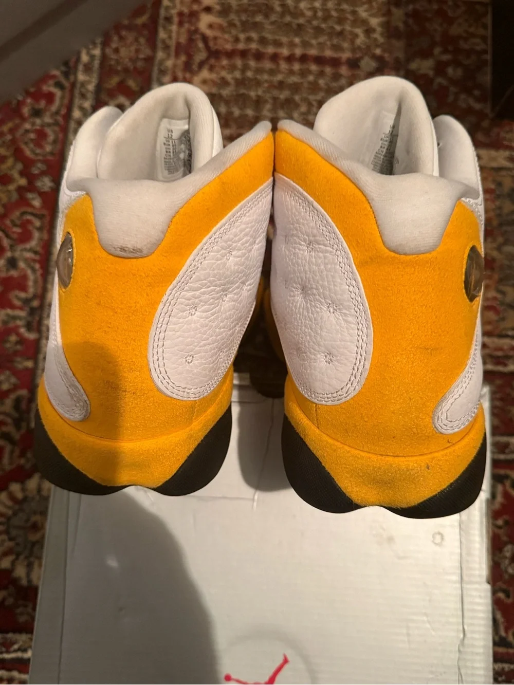 Jordan 13 Retro Del Sol - Men’s Sneakers - White & Yellow Suede Accents